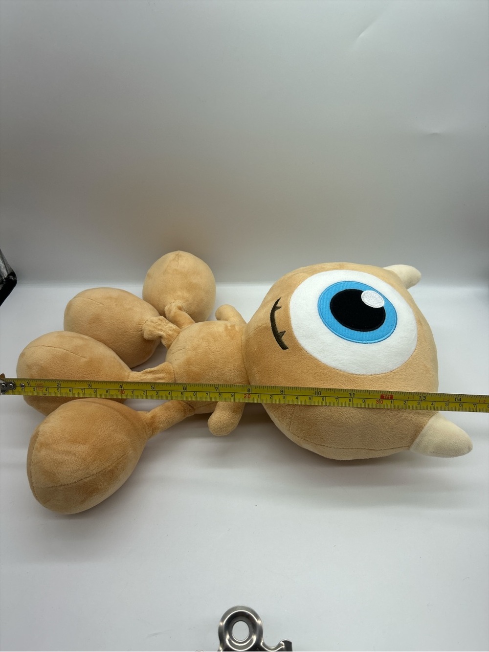 Disney Parks Monsters Inc Little Mikey Big Feet Plush 15” Boo Cyclops Toy Tan - Picture 5 of 10